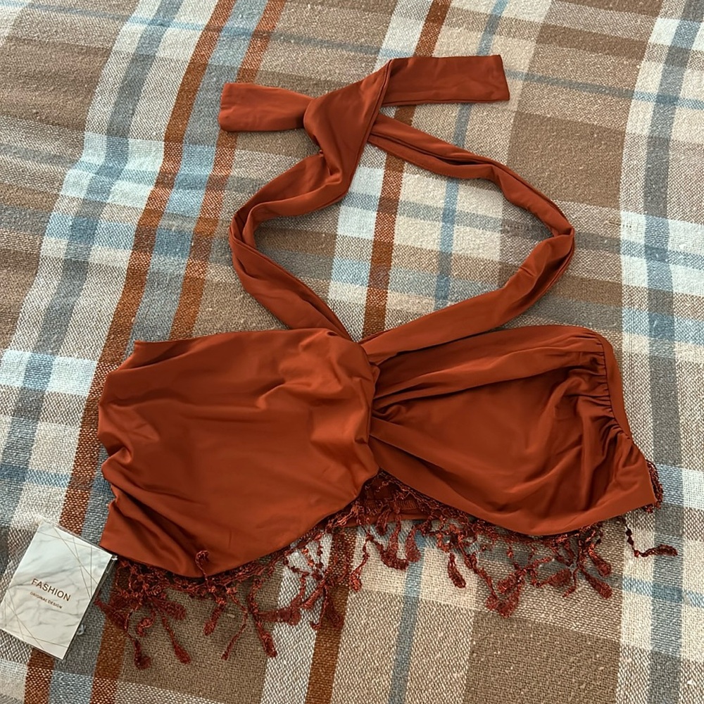 Designer wrap halter top